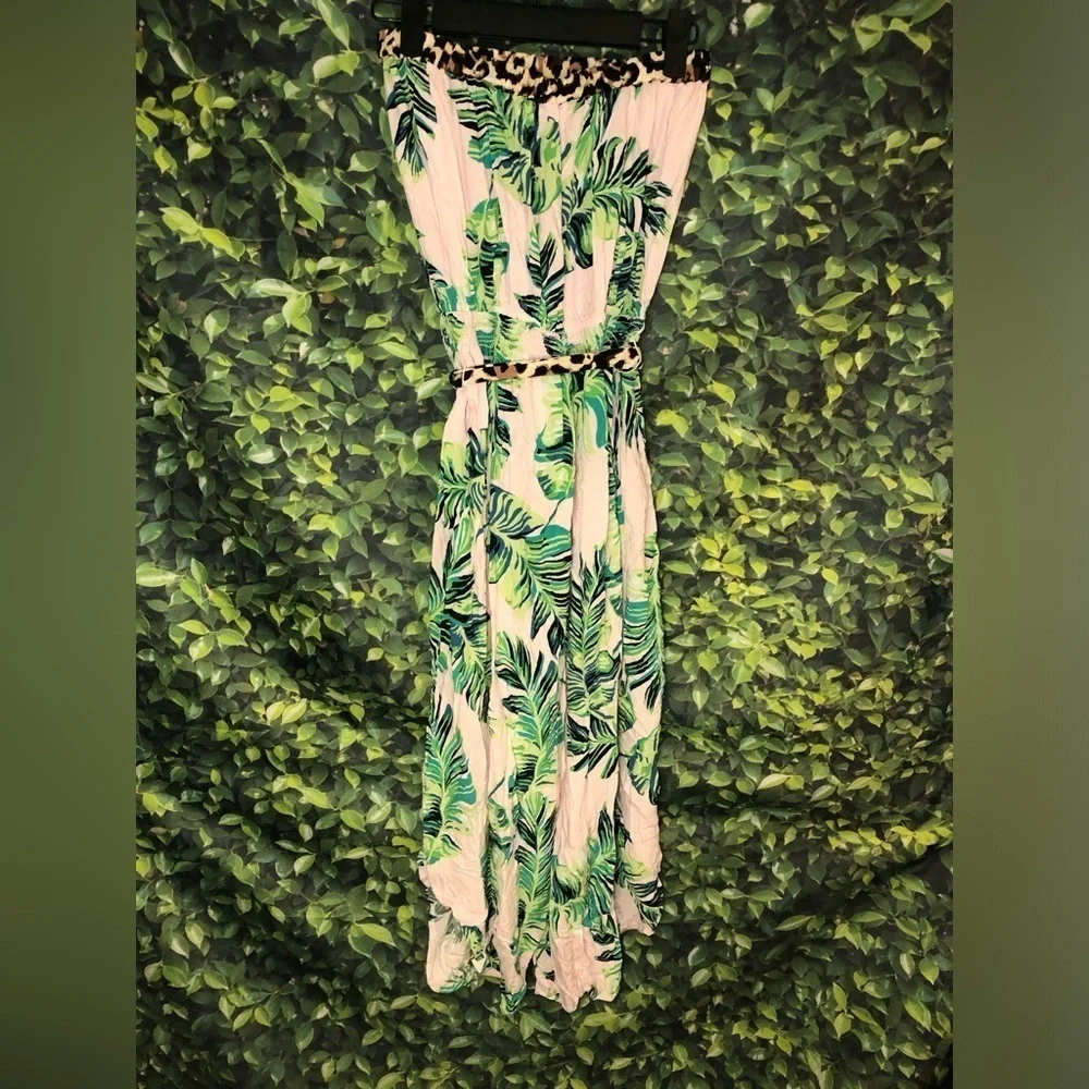 Venus Tropical Leaf Print Jumpsuit XS-S NWOT - Picture 16 of 16